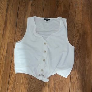 J. Crew | Tie Front Tank (Cream)